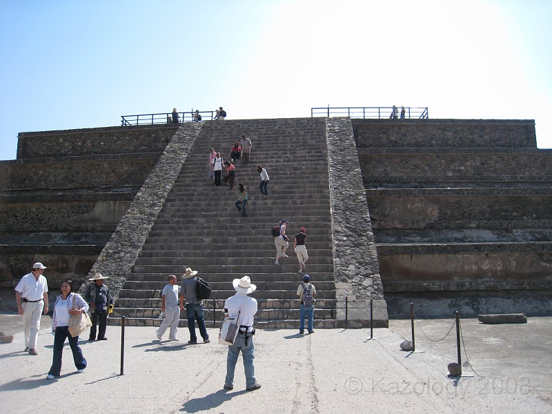 Mexico Pyramids - Mexico City 2009 0095.jpg - A trip to the Teotihuacan area of Mexico to visit the pyramids. A vast complex and a great climb to the top. This was followed by lunch in a cave, then a visit to the historical center of Mexico City. March 2009.